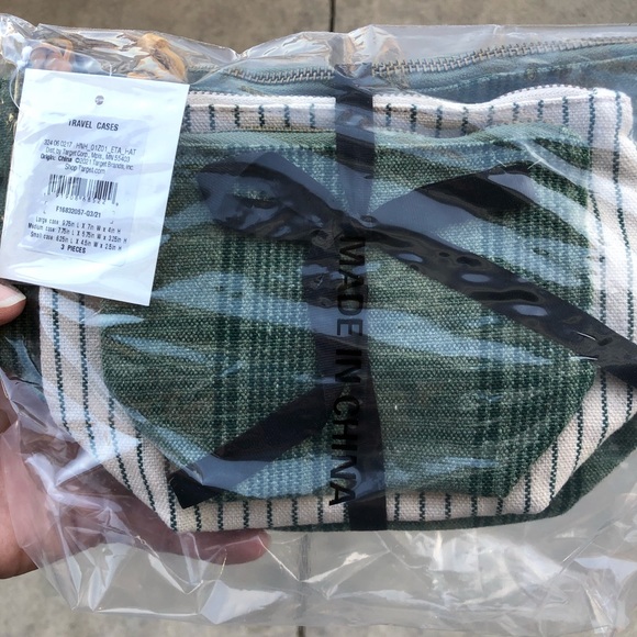 🔥👀🔥3 Pack Hearth And Hand Canvas Travel Cases, Brand New In Plastic! - Picture 7 of 7